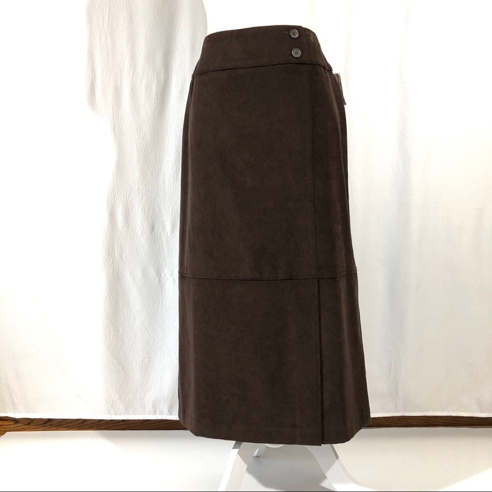 NWT Norton Studio Petite Walnut Equinox Maxi Skirt